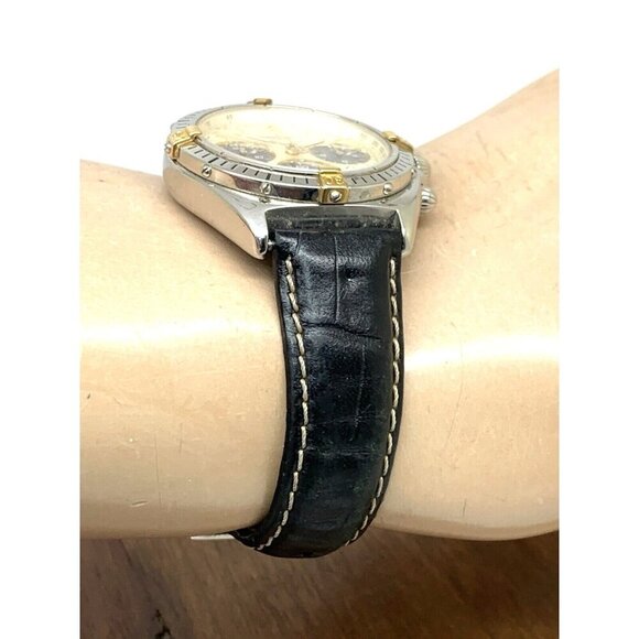 Breitling Unisex Watch B55046 Swiss Quartz Chronograph Black Leather Strap 36mm main image 14